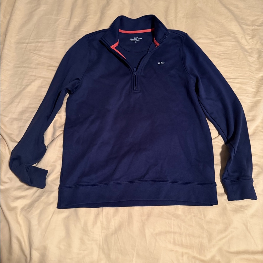 Vineyard Vines Navy Quarter-Zip Pullover Boys Navy